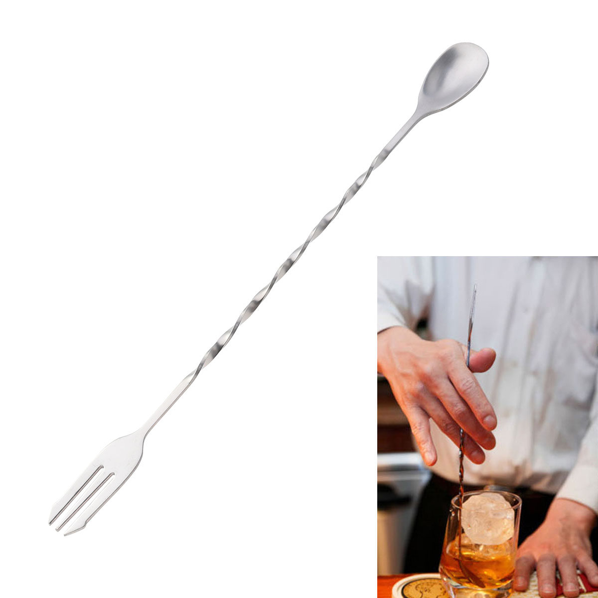 304 Stainless Steel Cocktail P - Bar Spoon Twisted 评论和价格