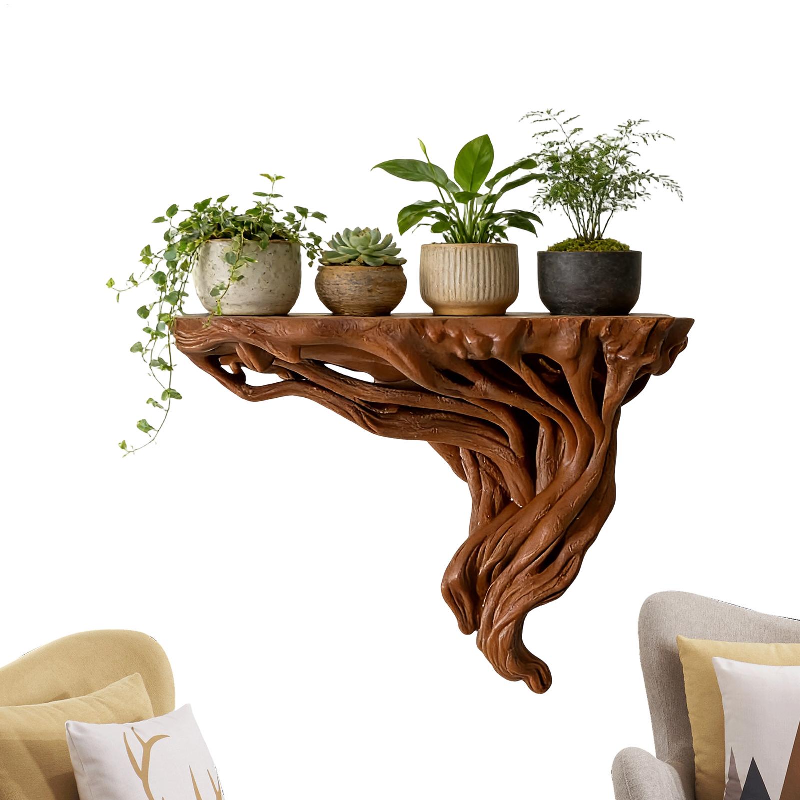 Tree Root Shaped Shelf Wall Ra - Home Bar Shelf 评论和价格
