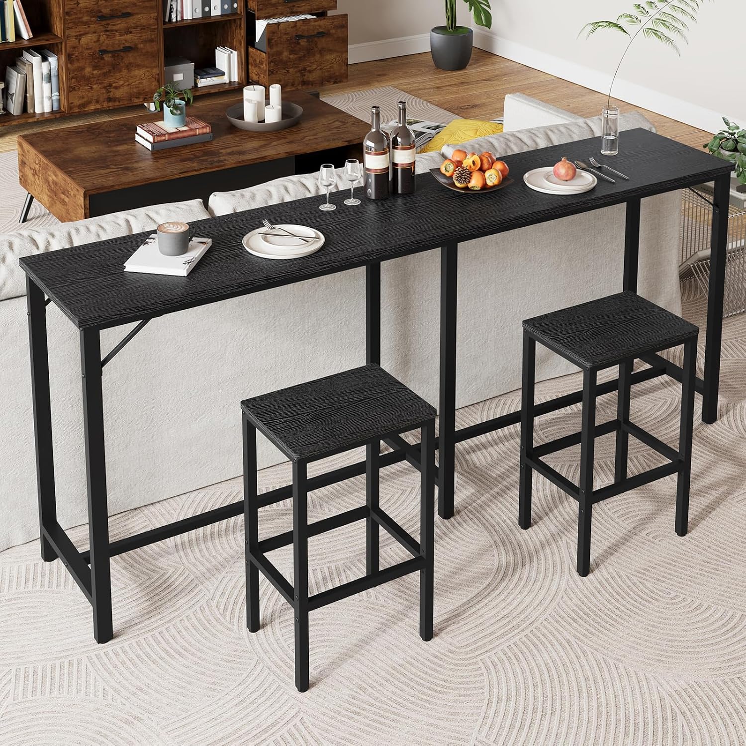 Bar Table Chairs Set Counter H - Home Bar Stools 评论和价格