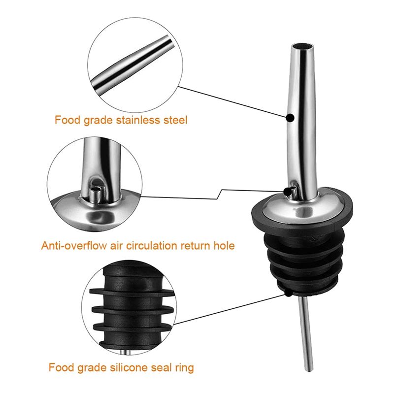 A25F-18Pc Stainless Steel Pour - Speed Pourer Cap 评论和价格
