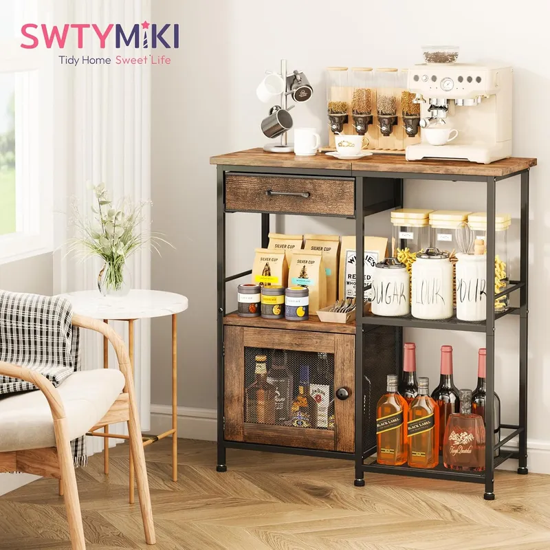 Coffee Bar Cabinet for Home Fa - Home Bar Stand 评论和价格