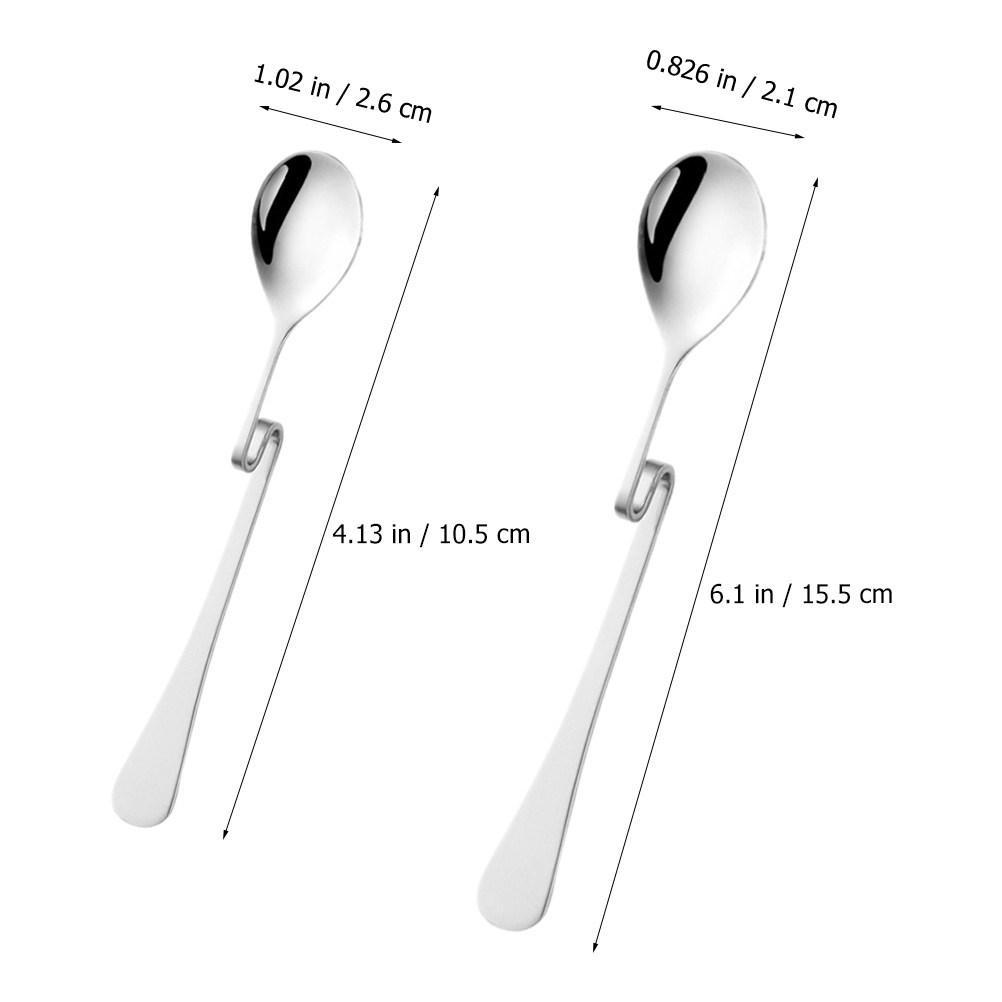 6Pcs Stainless Steel S Shape H - Bar Spoon Twisted 评论和价格
