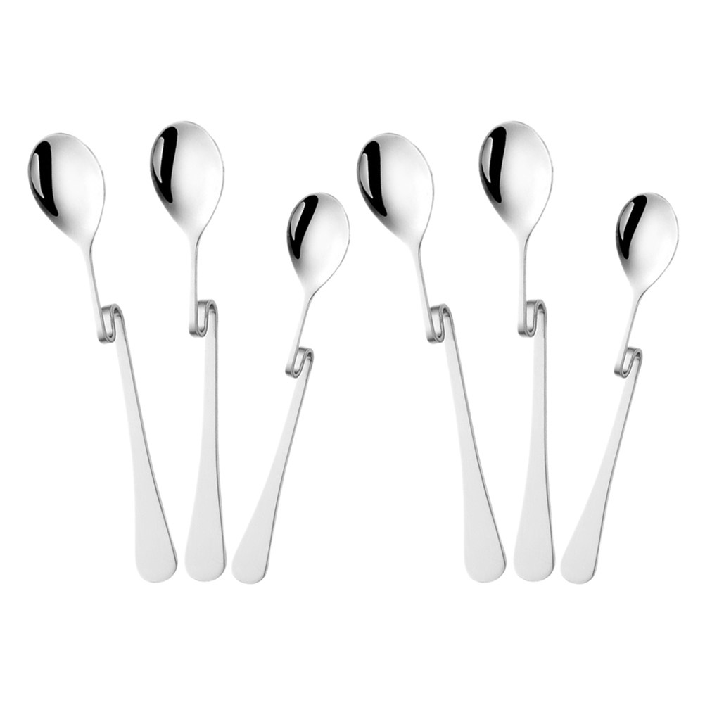 6Pcs Stainless Steel S Shape H - Bar Spoon Twisted 评论和价格