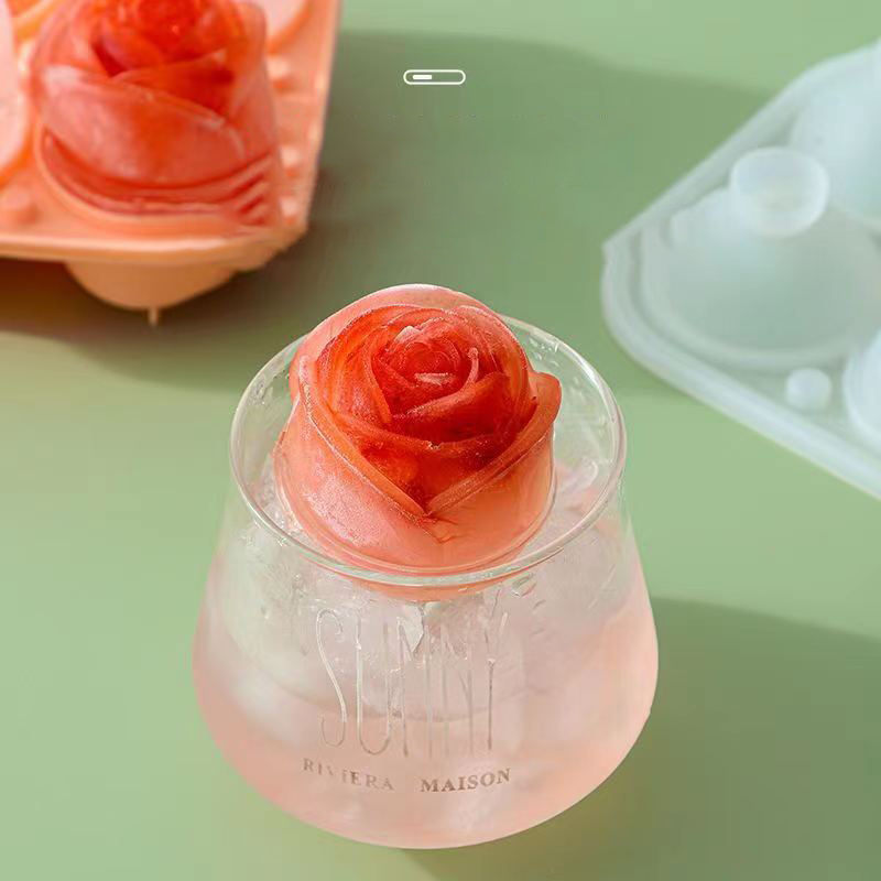 3D Rose Ice Molds 4 Holes Ice  - Ice Mold Sphere 评论和价格
