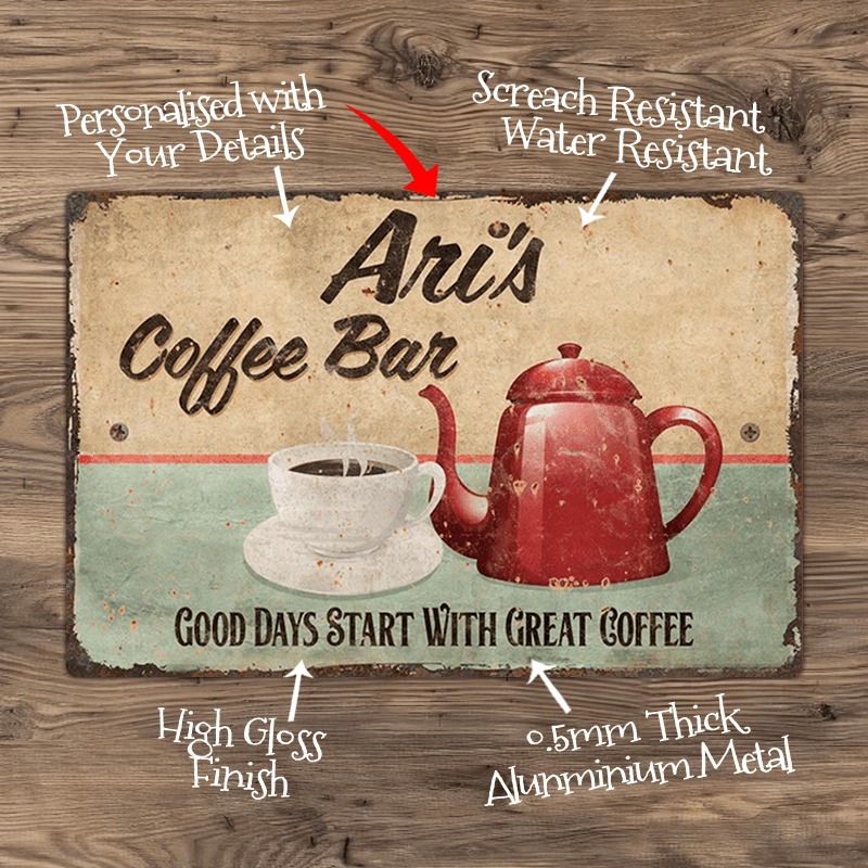 CIFbuy Custom Text Metal Coffe - Home Bar Signs 评论和价格