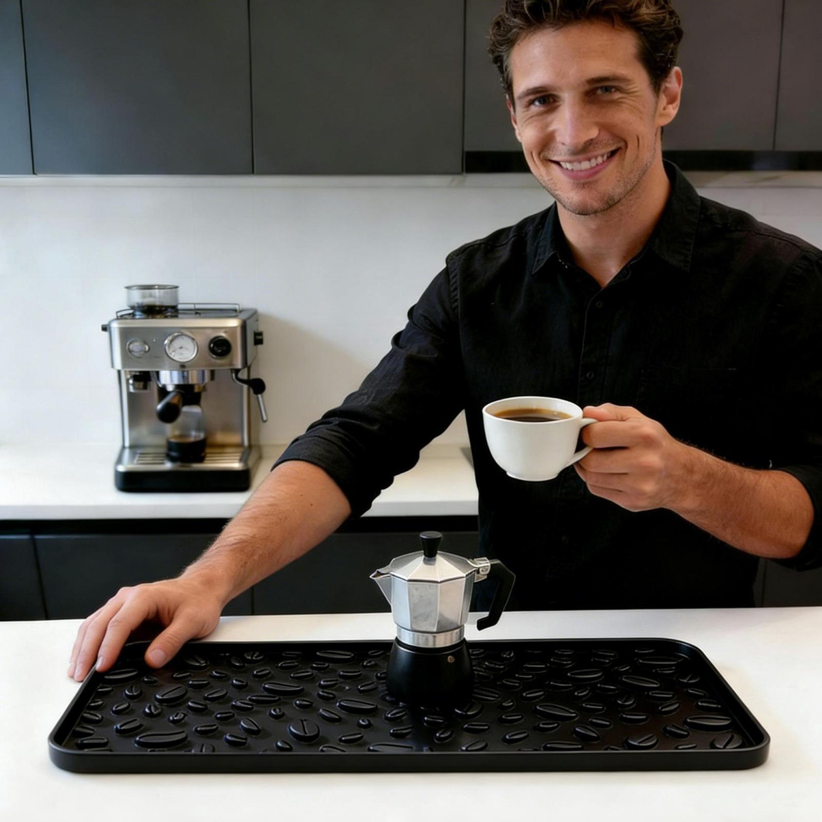 Coffee Mat Non-Slip Heat Insul - Bar Mat Rubber 评论和价格