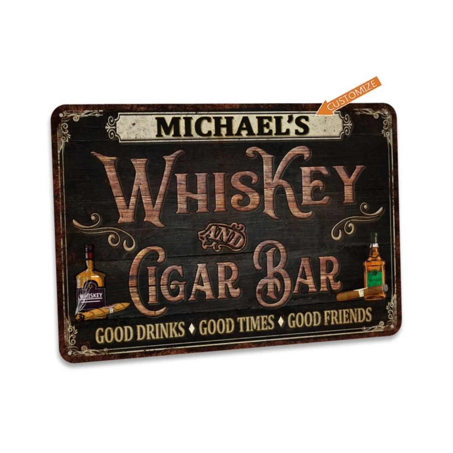Custom Personalized Vintage Wh - Home Bar Signs 评论和价格