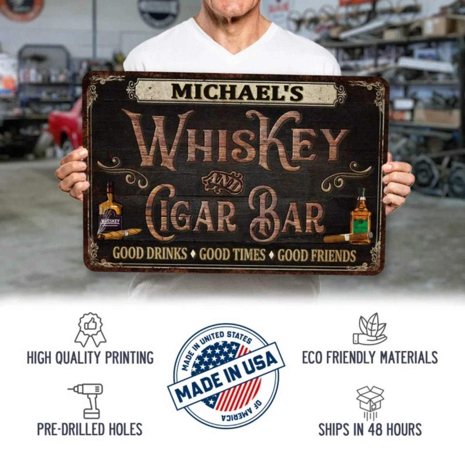 Custom Personalized Vintage Wh - Home Bar Signs 评论和价格