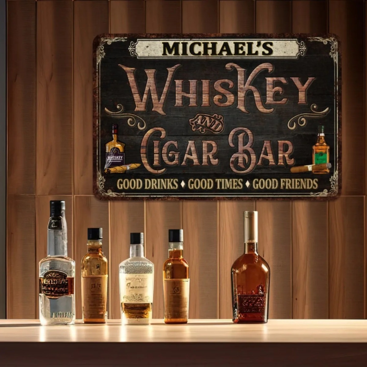 Custom Personalized Vintage Wh - Home Bar Signs 评论和价格