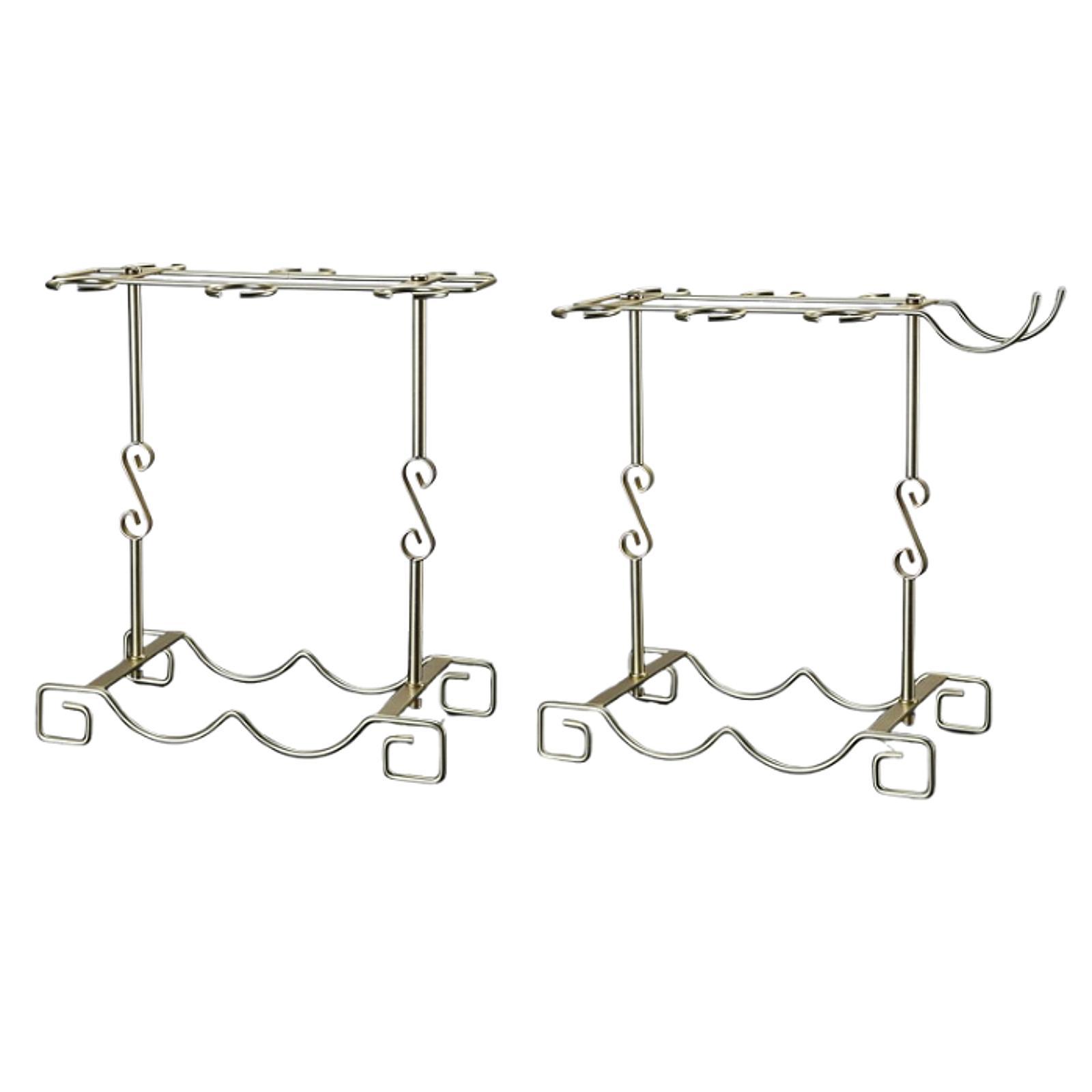 Tabletop Goblet Holder Iron Wi - Home Bar Stand 评论和价格