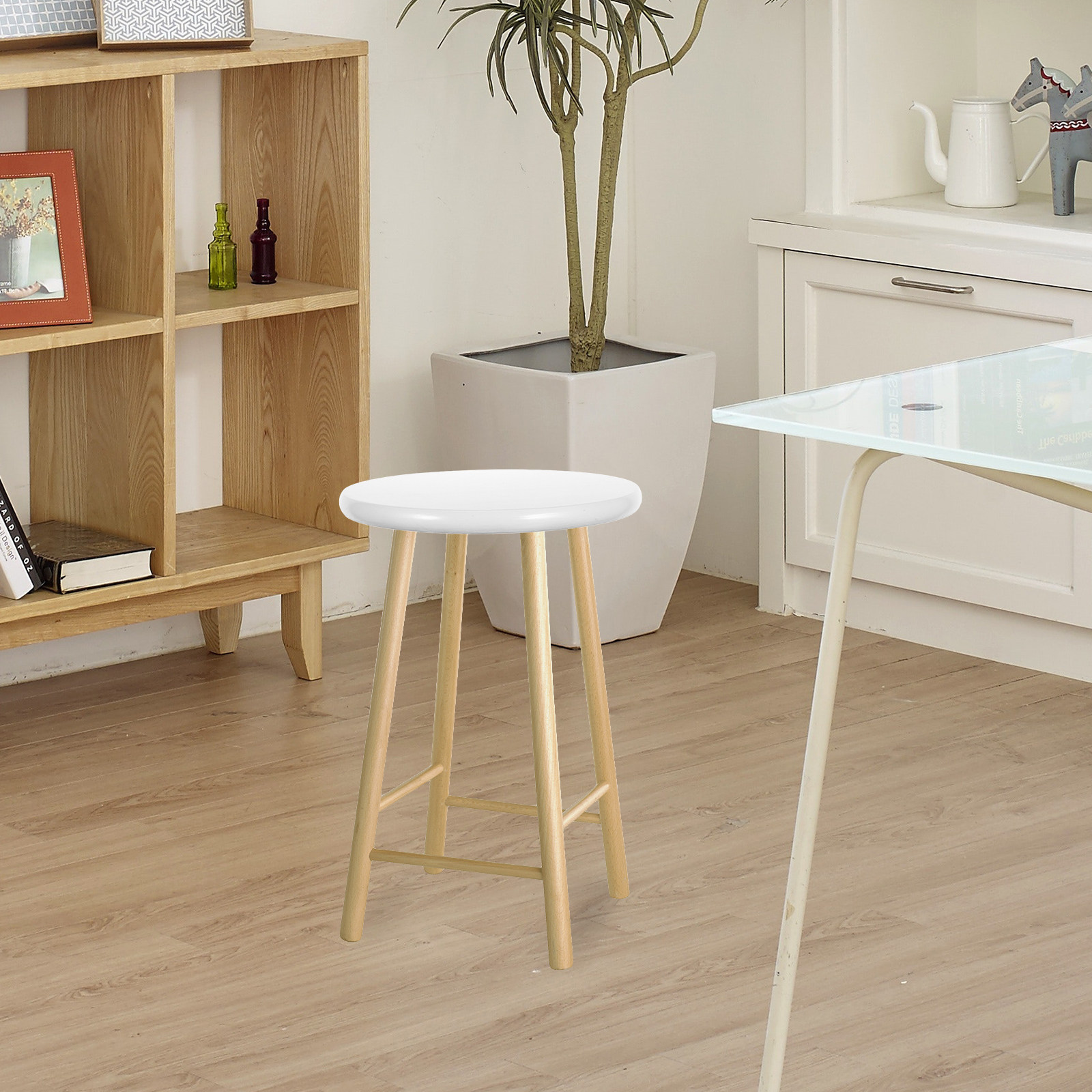 Wooden Round Stool Top Replace - Home Bar Stools 评论和价格